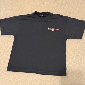 Balenciaga Charcoal Tee with Logo